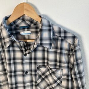 Columbia Sportswear Mens Medium Plaid Long Sleeve Button Up Shirt Camp Collar